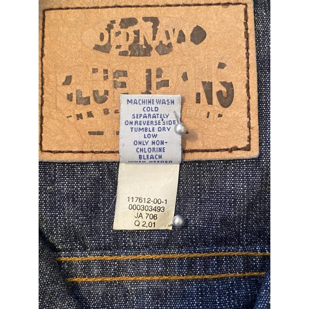 Vintage Old Navy Denim Jacket Boys 6 Blue Camo Jean Trucker‎ Outerwear Y2K 2001